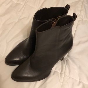 Coach Dark Brown Leather Booties Great Condition